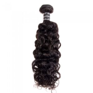 Bundle of 10-30 Inch Italy Curly Virgin Brazilian Hair #1B Natural Black.