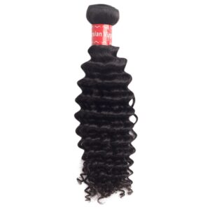 Roll of Deep Curly Virgin Malaysian Hair #1B Natural Black extension.