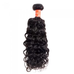 Curly black 10-30 Inch Italy Curly Virgin Malaysian Hair #1B Natural Black on a white background.