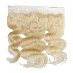 10-20 Inch 13" x 4" Body Wavy Free Parted #613 Frontal isolated on a white background.